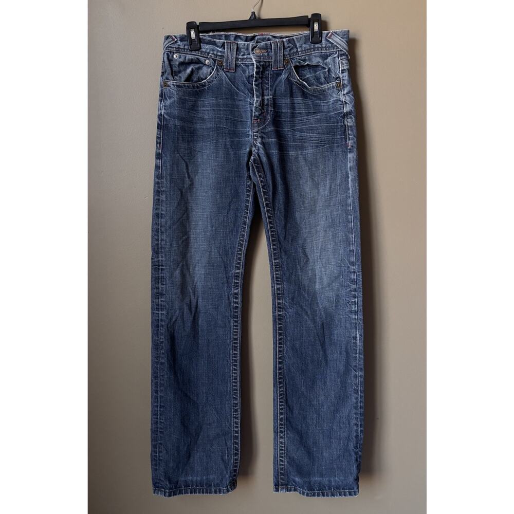 Armani Exchange A|X Jeans Mens 32x34 Blue Whiskering Made in USA